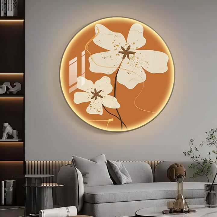 现代简约圆形装饰画入户玄关挂画客厅餐厅卧室壁画走廊过道墙画