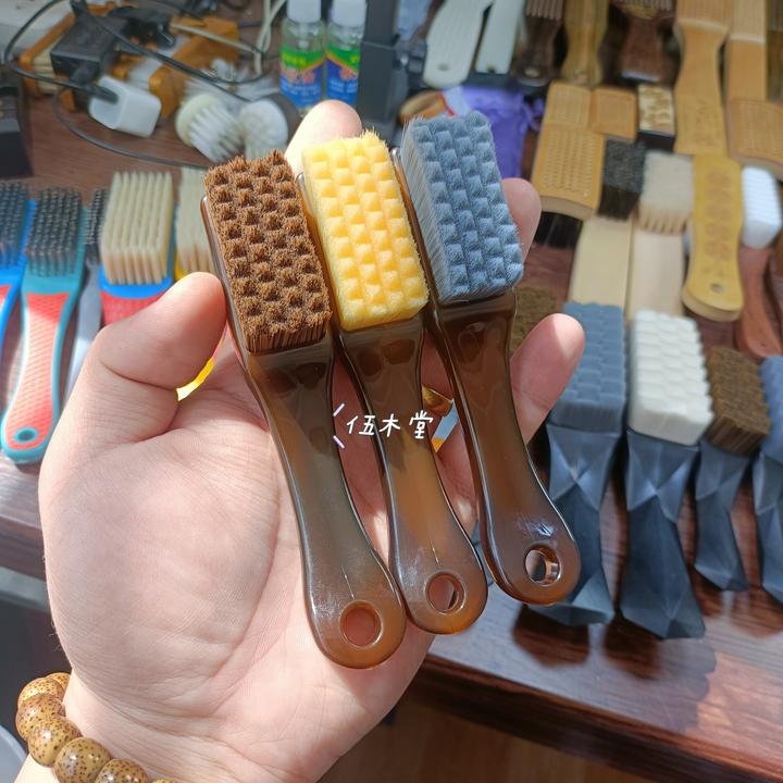 琥珀小号棋格万毛文玩刷