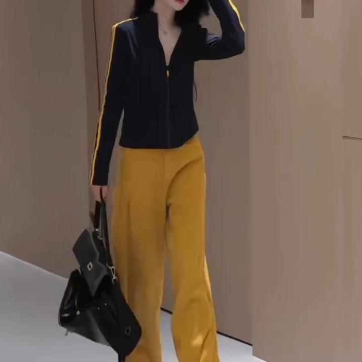 秋季新款时尚洋气外套休闲裤女装