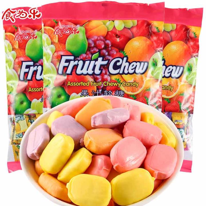 食为乐果汁软糖混合口味水果味什锦糖果休闲零食