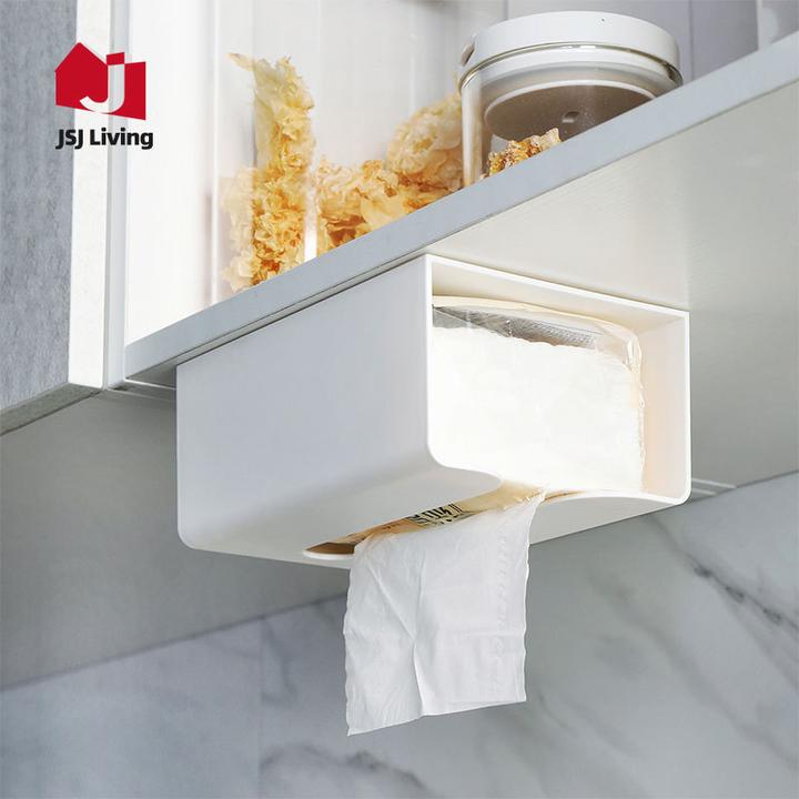 免打孔式纸巾盒收纳盒多功能车内厨房洗手间客厅卧室挂壁式抽纸盒