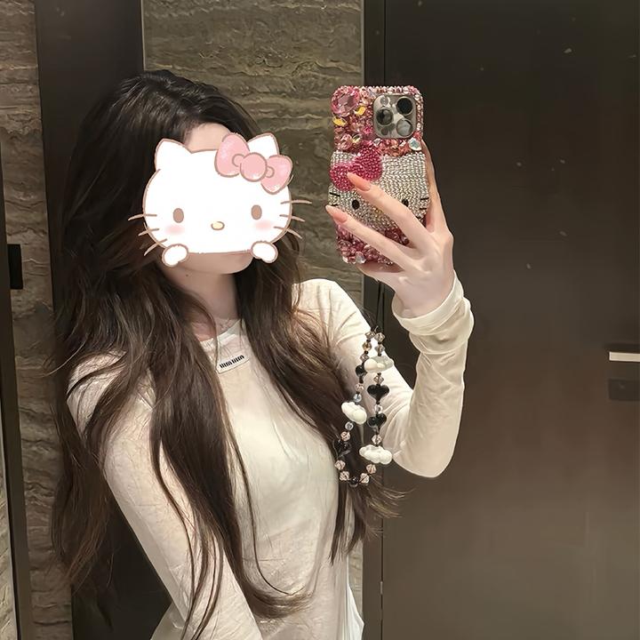 【懒懒同款】kt满钻手机壳14kt水钻15适用苹果17promax贴钻13可爱16