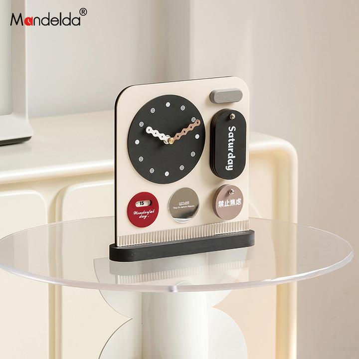 Mandelda摆件家居饰品简约风客厅高级感座钟玄关创意办公桌面摆件
