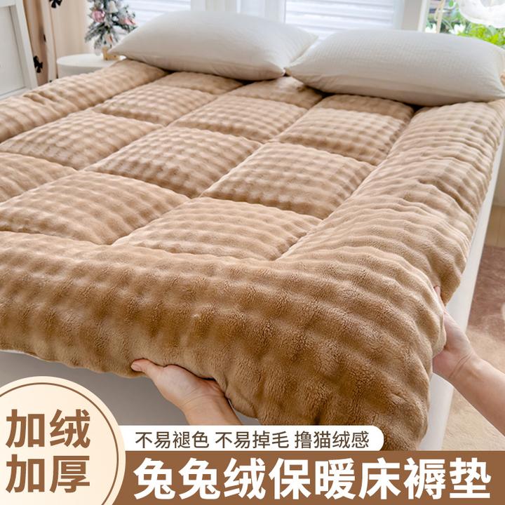 床垫家用软垫垫褥加绒加厚保暖床褥垫毛绒垫子仿兔毛绒垫被床铺底
