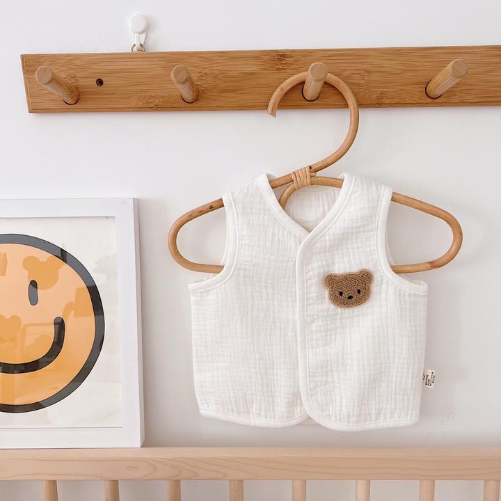 婴儿马甲春夏薄款纯棉四层纱布男女童衣服幼儿外套马夹宝宝新生儿