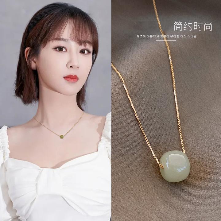 铜合金项链  转运珠项链女夏季轻奢小众高级感锁骨链简约时尚劲链