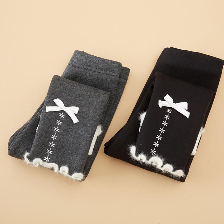 宝宝加绒加厚打底裤外穿洋气秋冬季女童一体绒裤子中小童保暖裤