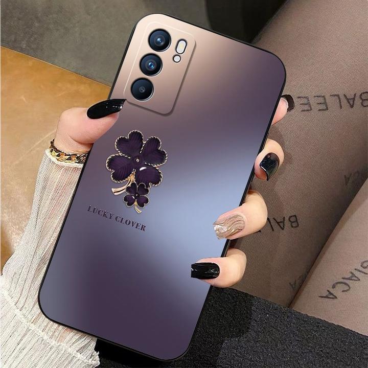 幸运四叶草OPPOReno6手机壳Reno6pro硅胶软壳Reno6pro+全包情侣款