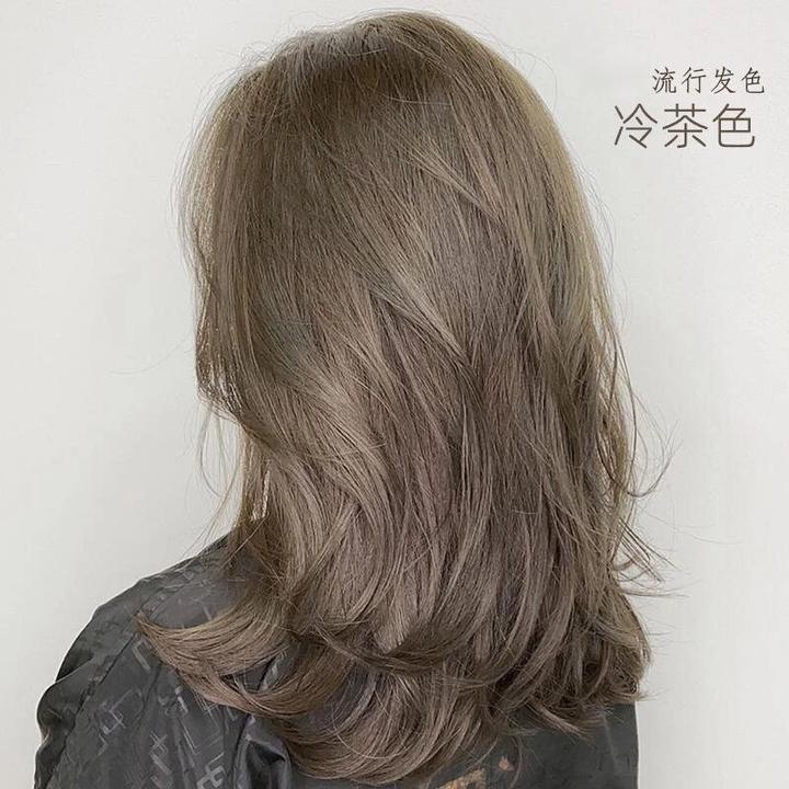 冷茶色家用染发剂纯自己在家染发2024流行发色植物染发膏男女显白
