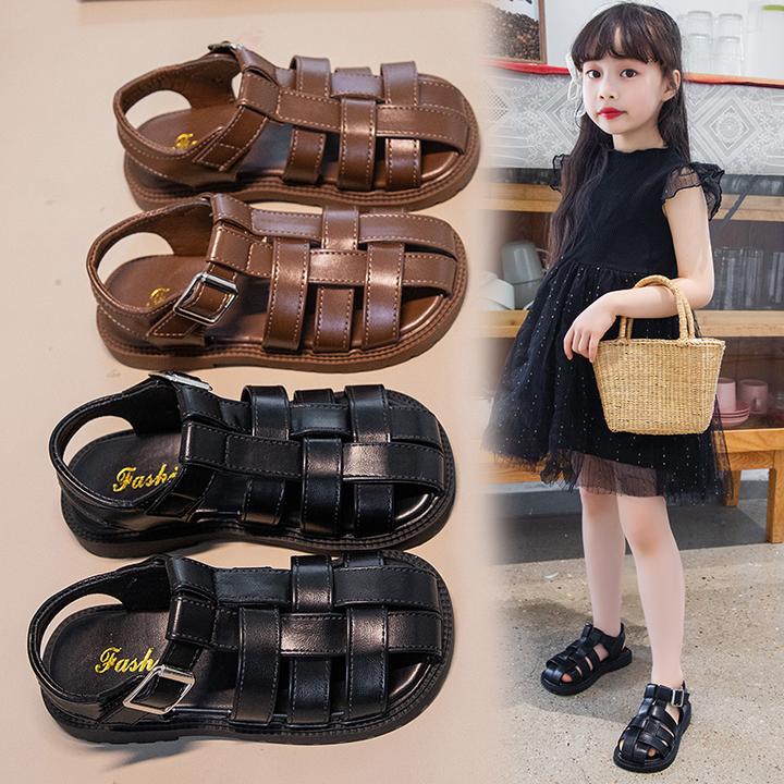 夏季编织凉鞋软底沙滩猪笼鞋镂空时尚女童防滑小女孩休闲童鞋650