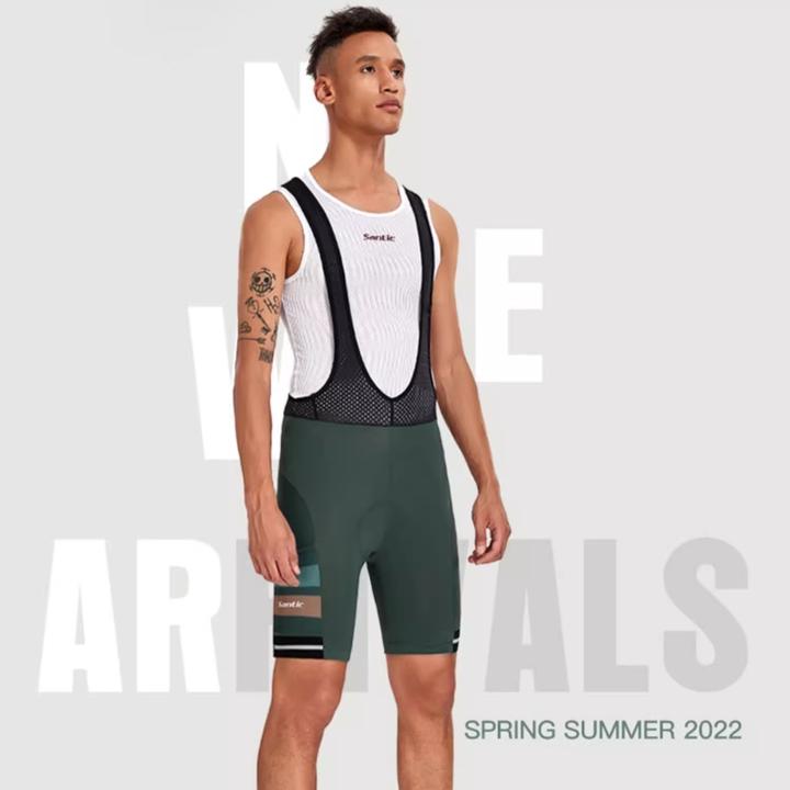 Santic森地客 春夏骑行背带短裤 速干公路自行车旦丁二代