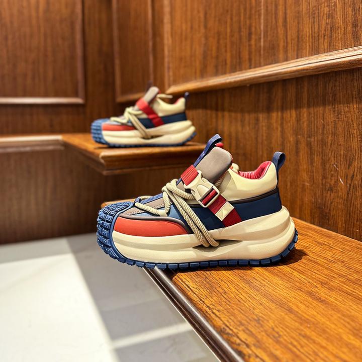 时尚百搭男鞋2024秋冬加绒保暖个性轻奢休闲鞋增高舒适运动老爹鞋