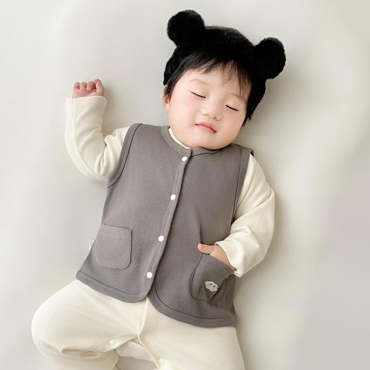 婴儿马甲春秋款保暖宝宝儿童背心马甲男女孩舒绒棉新生儿马夹