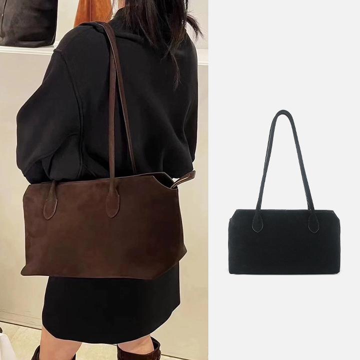 肯%豆包头层牛皮磨砂大容量简约女式女士单肩包通勤手提包真皮包