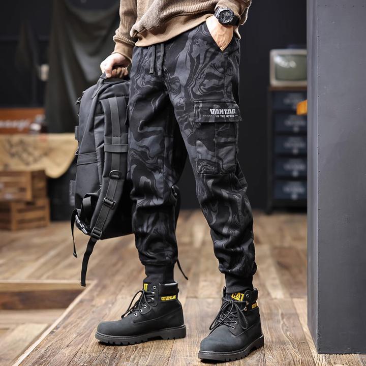 秋冬款加绒加厚迷彩工装裤男束脚宽松爆款机能户外保暖通勤休闲裤