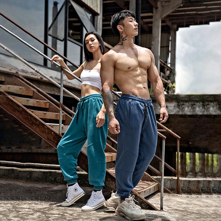 BD.POWER UP+春季运动长裤男宽松束脚磨毛卫裤男女新款潮流百搭