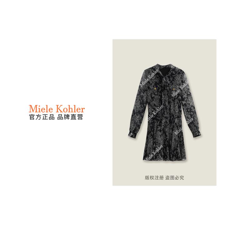 新款小个子法式赫本风碎花百搭女连衣裙MKODKX2132【澳门小源同款】