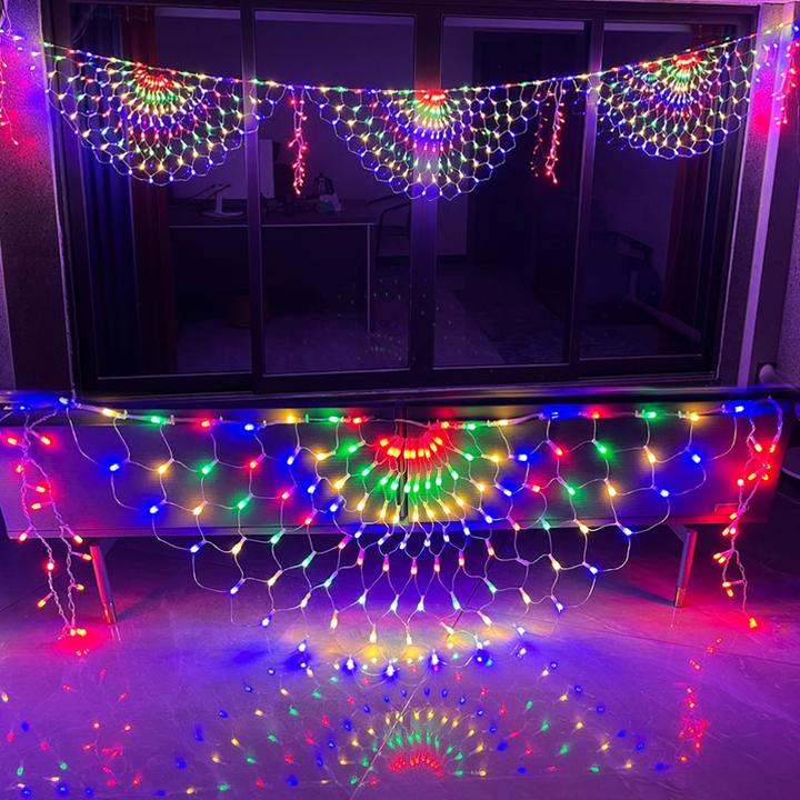 户外防水孔雀灯LED彩灯满天星圣诞节庆流水房间装饰灯串灯