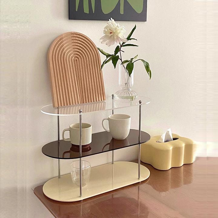 亚克力杯架 ins风化妆品桌面收纳架子家居摆件创意香水杯子展示架