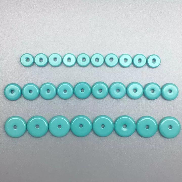 湖北原矿天然绿松隔片隔珠散珠手串垫片金刚星月佛珠文玩DIY配饰