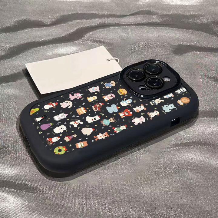 满屏小动物苹果14promax手机壳iphone15全包11硅胶13pro高级12p软