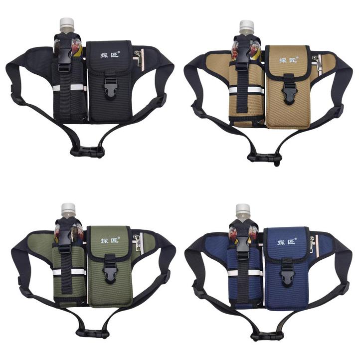 探匠新款跑步腰包休闲户外水杯工地男士工地干活腰包耐磨手机包