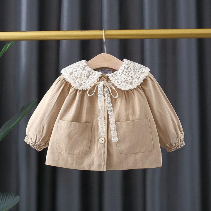 女童外套韩版上衣外套2025秋装新款0一4周岁女宝宝洋气风衣外穿潮