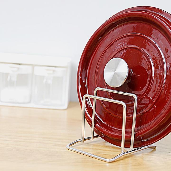 宜卡丨匠心不锈钢 耐用砧板架锅盖架菜板架案板收纳架子置物架固