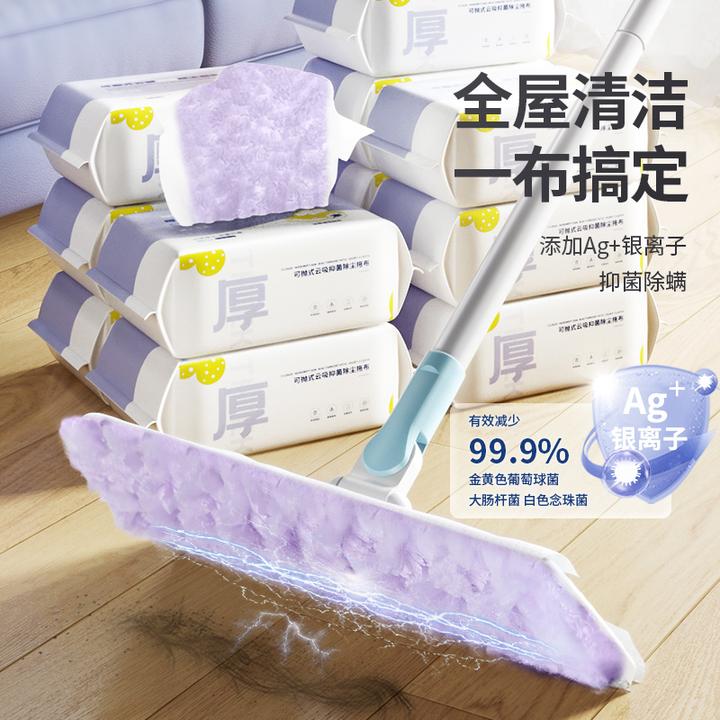 本上升级云吸静电除尘拖把抑菌拖布免手洗懒人平板拖把除螨吸毛发