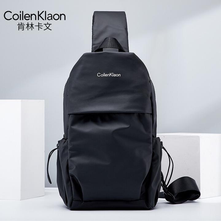 Coilenkaon休闲男士胸包时尚单肩包百搭斜挎包大容量手机潮男腰包
