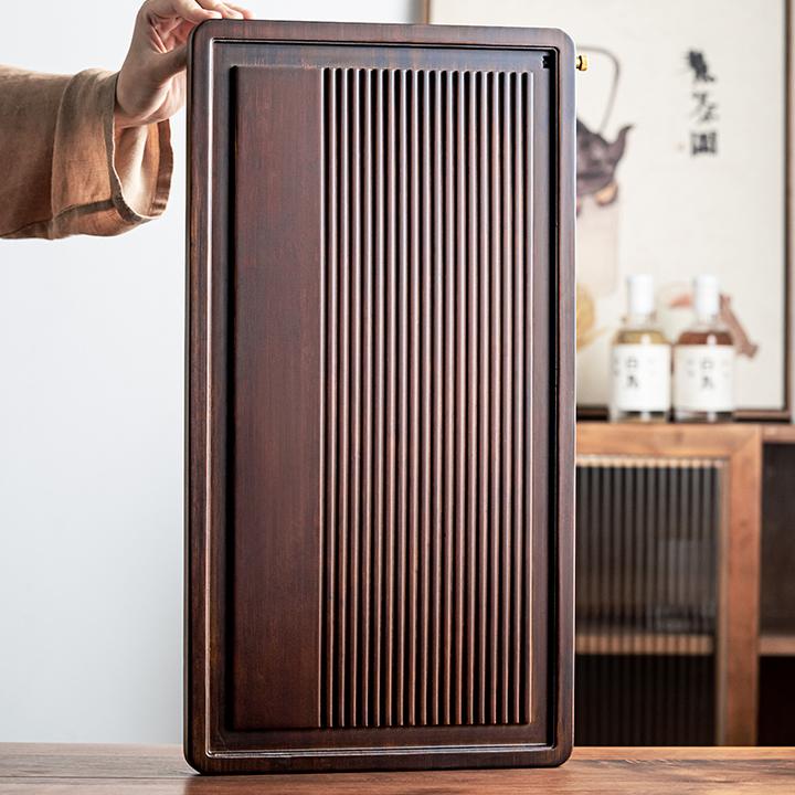 唐丰重竹茶盘家用茶台竹制轻奢2025新款高端茶具茶托盘长方形泡台