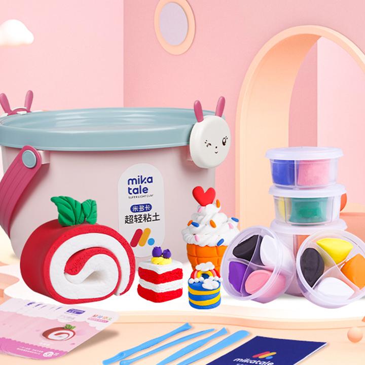 米多卡超轻粘土24色橡皮泥大套装玩具安全彩泥幼儿园diy材料黏土