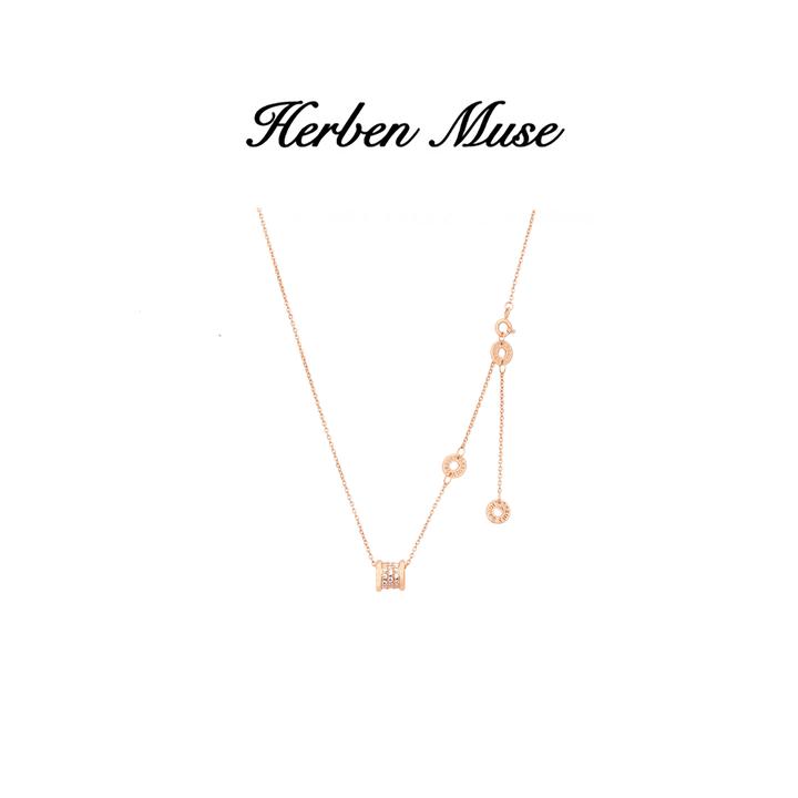 HERBEN MUSE 合金合成锆石项链 三生三世路路通项链高级感项链
