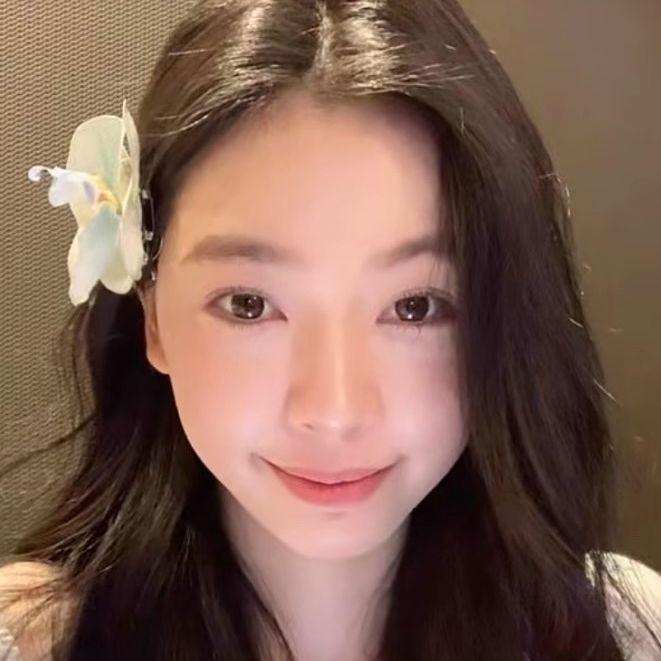 易梦玲同款蝴蝶兰发夹少女甜美仿真花朵侧边夹网红簪花拍照氛围感