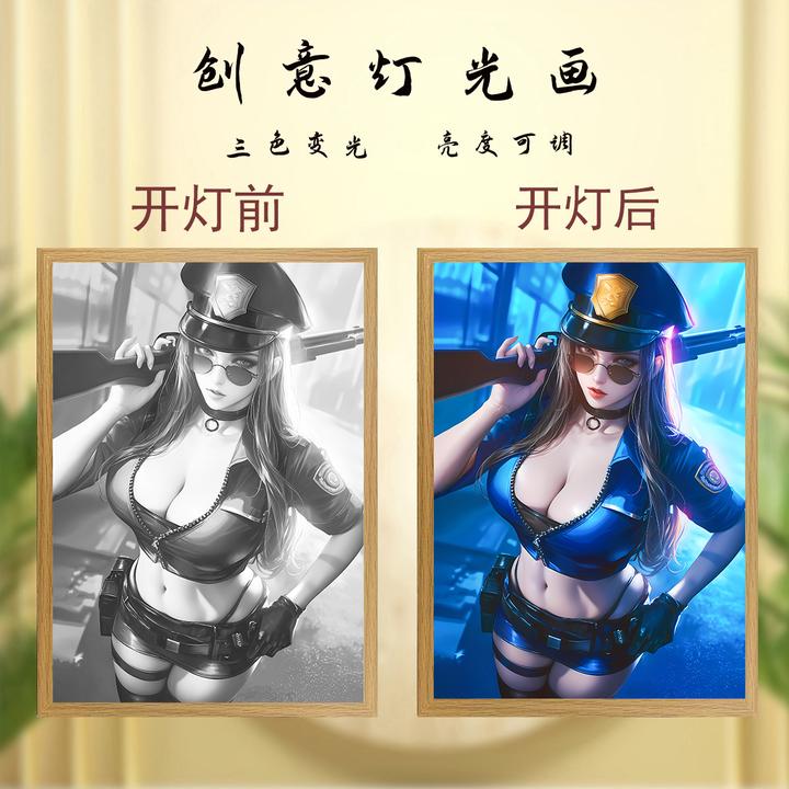 英雄联盟卡莎萨勒芬妮灯光画氛围灯客厅卧室装饰画桌搭礼物创意