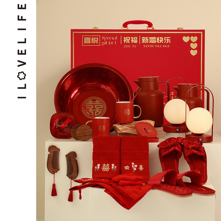 陪嫁用品套装结婚婚庆洗漱物品婚礼嫁妆箱新娘女方浪漫用品礼盒装