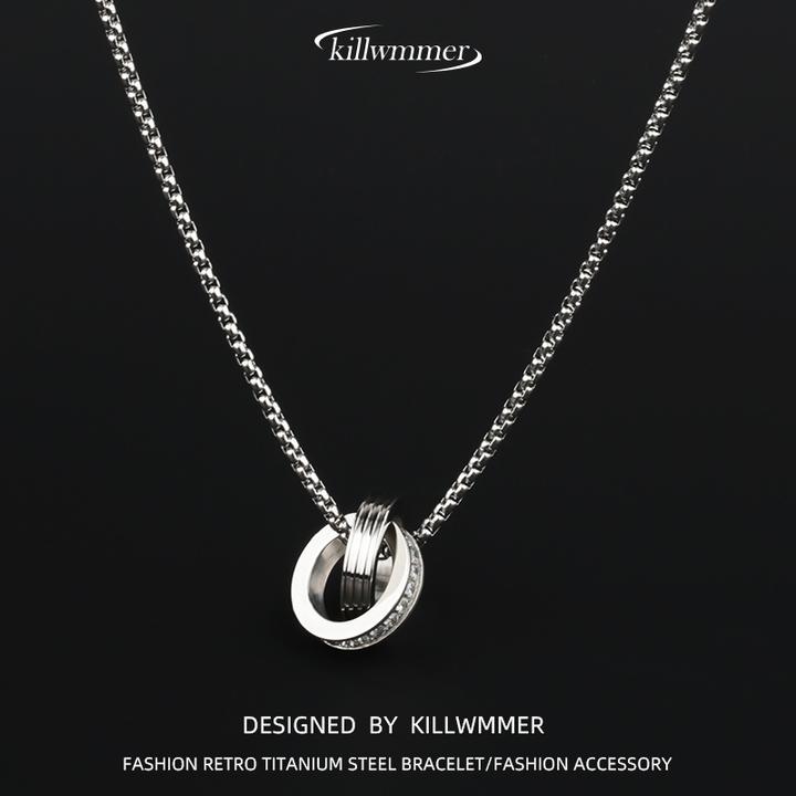 钛钢项链 时尚毛衣链项链男女个性轻奢小众百搭挂链潮流坠链男款