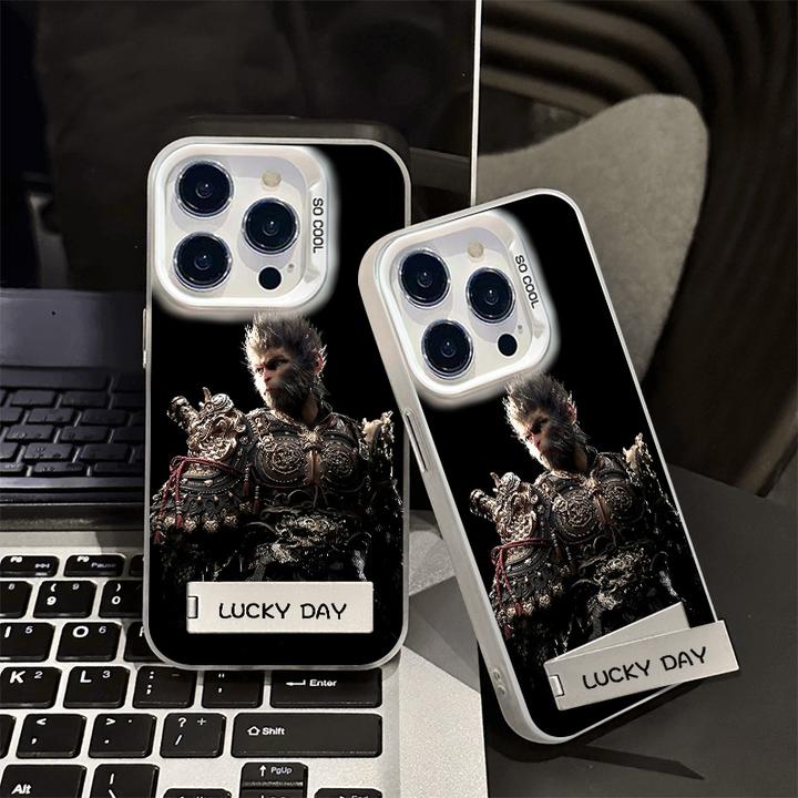 背光悟空适用iPhone12mini手机壳彩银创意卡通保护套