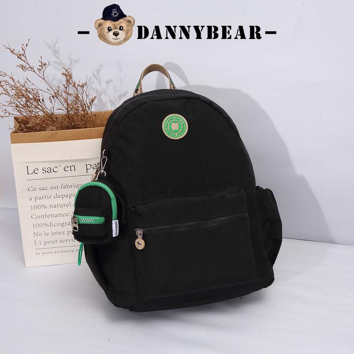 丹尼熊男女款简约纯色大容量双肩包时尚休闲百搭旅行背包轻便书包