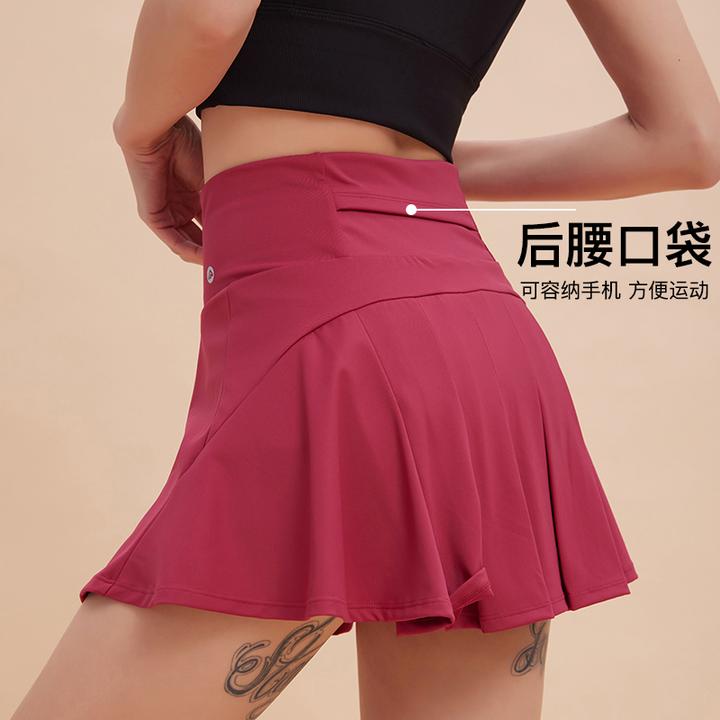 annerun防走光短裙女速干2024新款夏季跑步吸汗网球裙潮女士