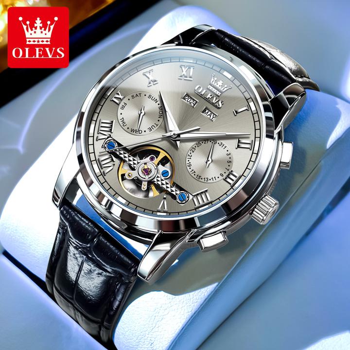 男士手表瑞士认证正品牌镂空机械表全自动夜光防水皮带款时尚男表