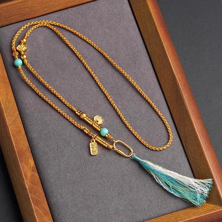 编织百搭万能链女新中式吊坠挂绳配链佛公吊坠佛牌链DIY万能配件