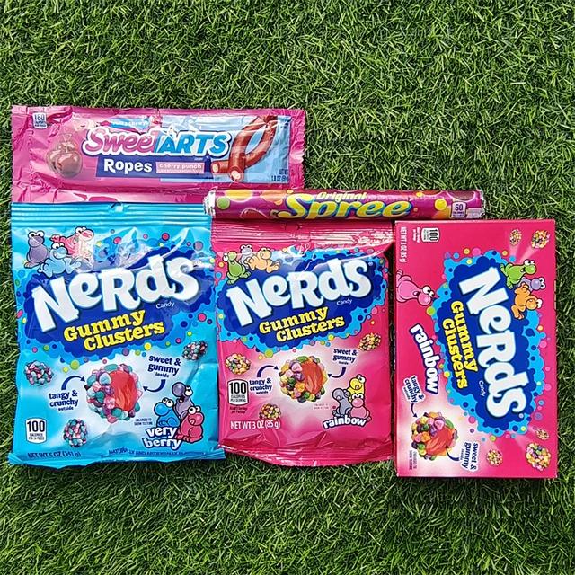 美国糖果零食松脆凝胶软糖彩色粒粒软心糖果球NERDS CANDY GUMMY
