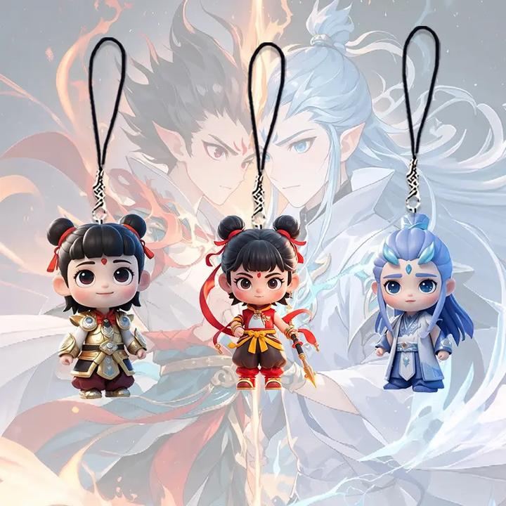藕饼cp挂件哪吒2魔童闹海卡通动漫高颜值手机链哪吒敖丙书包挂饰