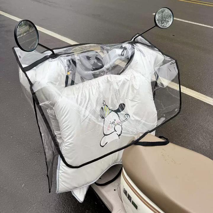 电动车挡风被防雨罩透明加大加厚摩托车车头前挡防尘防水保护罩