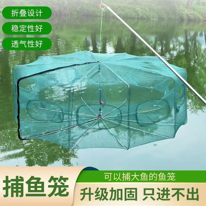 捕大鱼鱼笼折叠鱼网扇形渔网黄鳝加厚加粗虾笼龙虾网笼螃蟹捕鱼笼