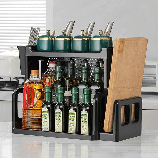 多功能厨房置物架台面塑料多层收纳架子调味品料厨具用品家用大全