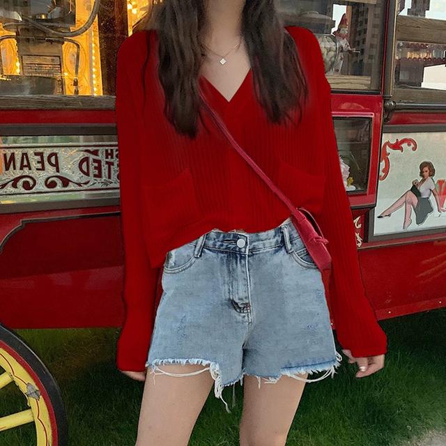 小香风红色洋气冰丝防晒针织开衫女夏薄款配裙子辣妹天丝披肩外套