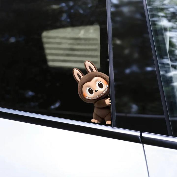 拉布布车贴汽车车身车窗玻璃装饰卡通可爱labubu摩托车电瓶车贴纸