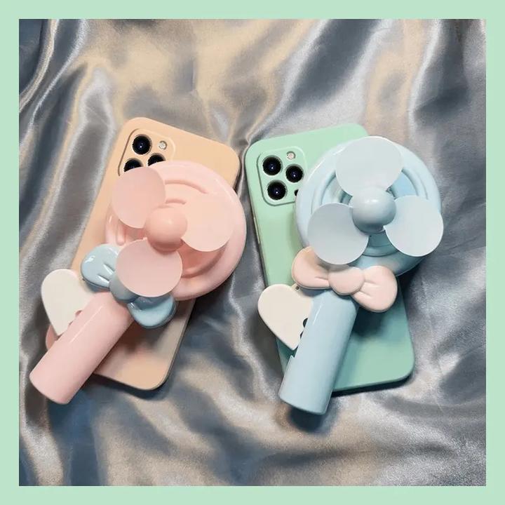 夏日棒棒糖手摇风扇适用苹果华为荣耀vivo小米oppo一加手机壳